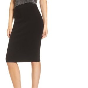NWT Leith black elastic pencil skirt